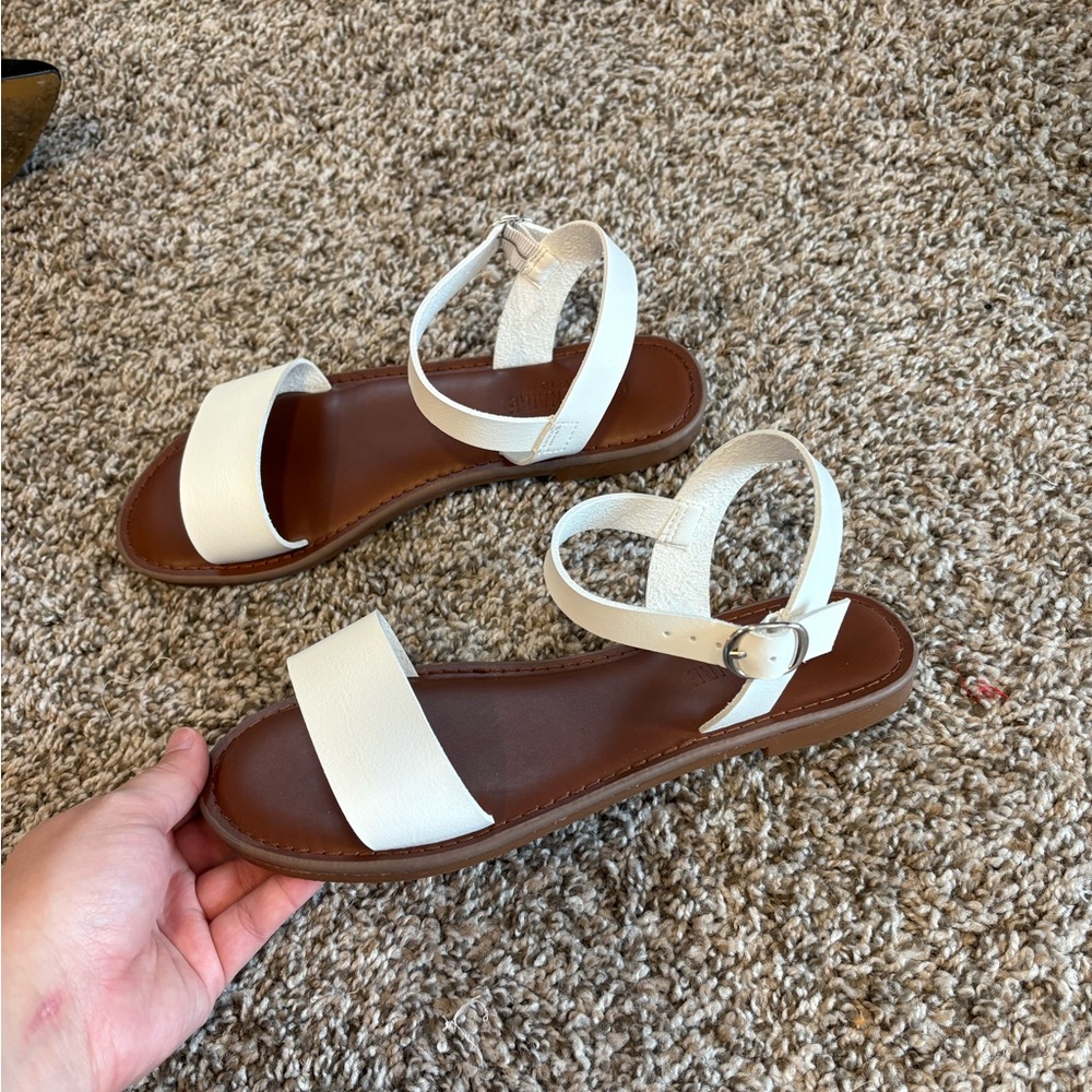 White sandals